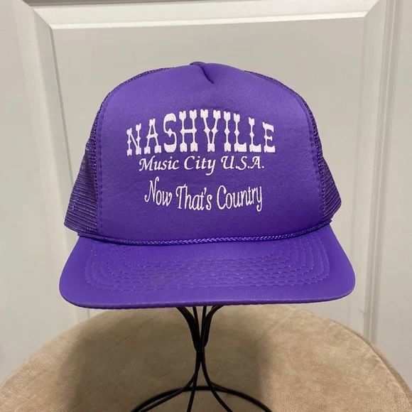 Poshmark Nashville Pink Trucker Hat with Patches Poshfest Trucker Hat by OTTO Nashville themed patches One of  main image 3